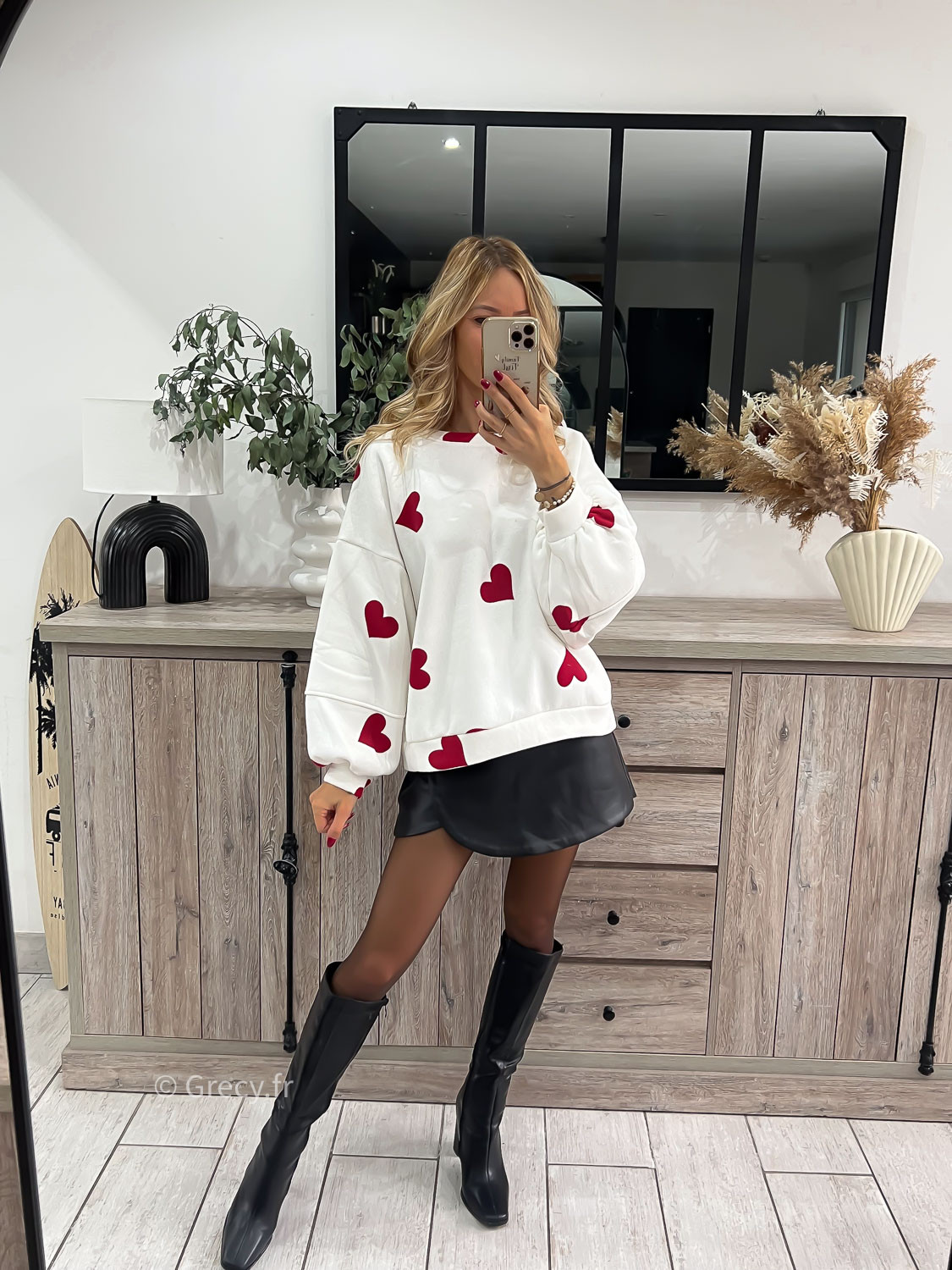 Sweat sales coeur rouge