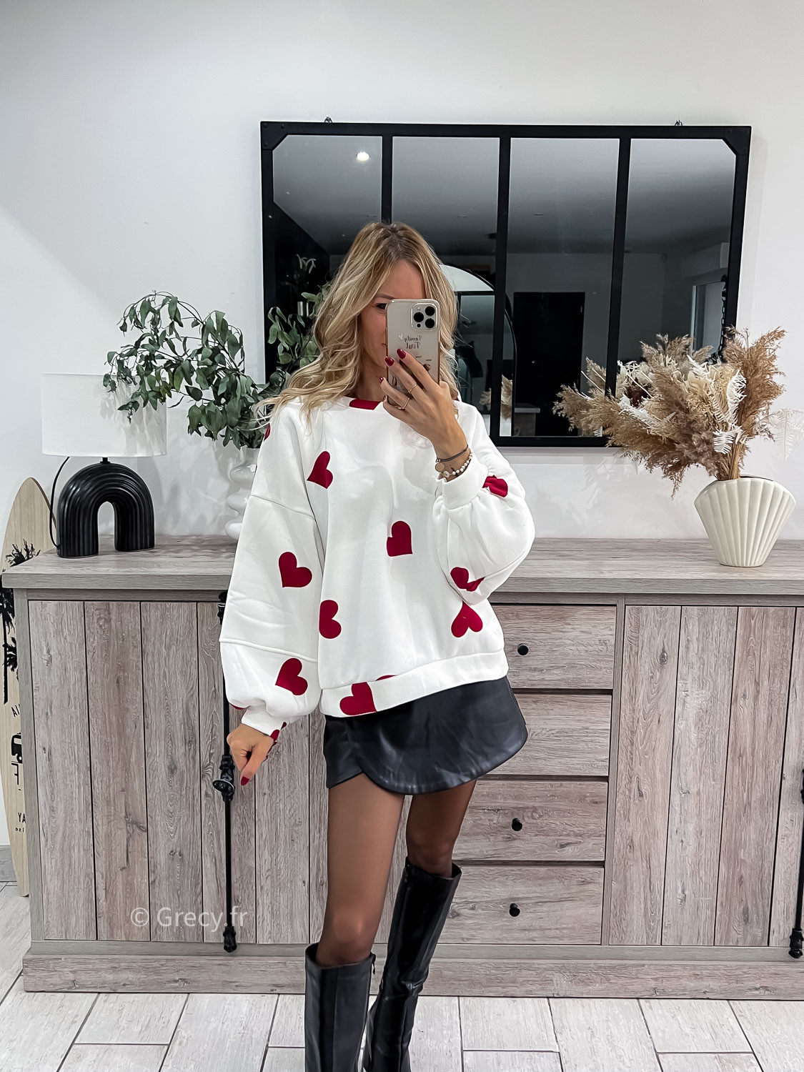 Sweat best sale coeur rouge