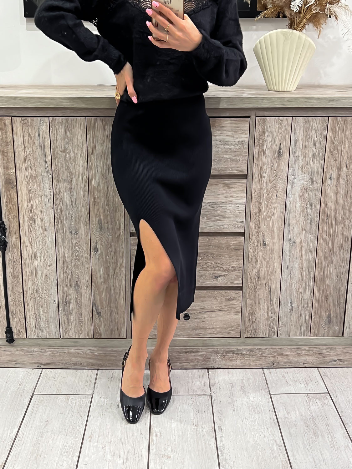 Look longue jupe on sale noire