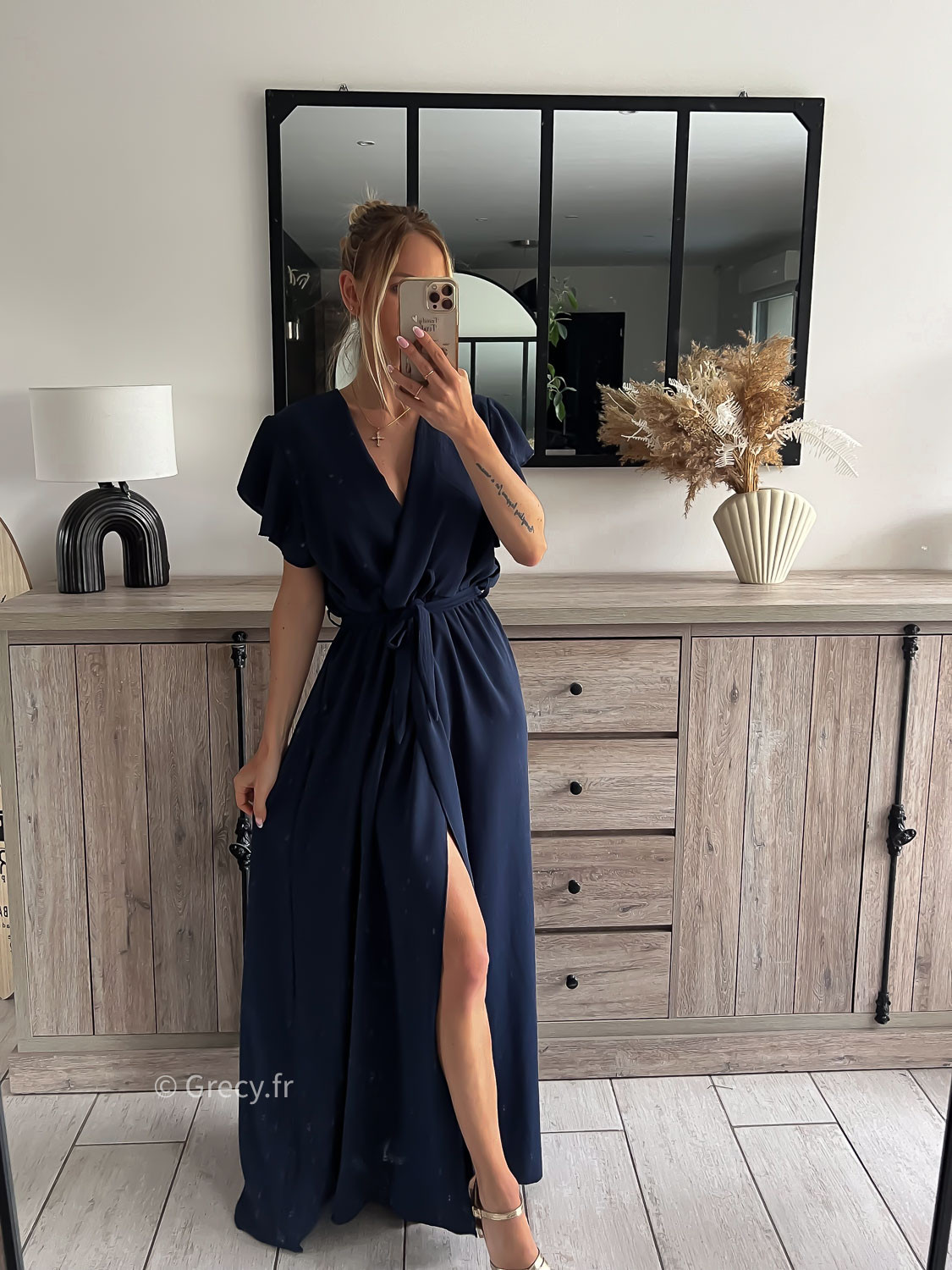 robe bleu marine cérémonie